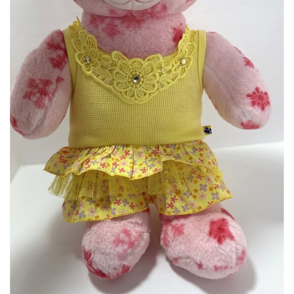 Build-A-Bear Workshops Teddy Bear Pink Snowflakes Plush Animal 17"Coquette Dress - Picture 3 of 12